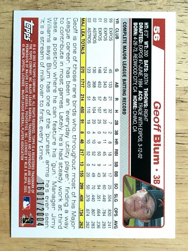 2004 Topps Gold #56 Geoff Blum