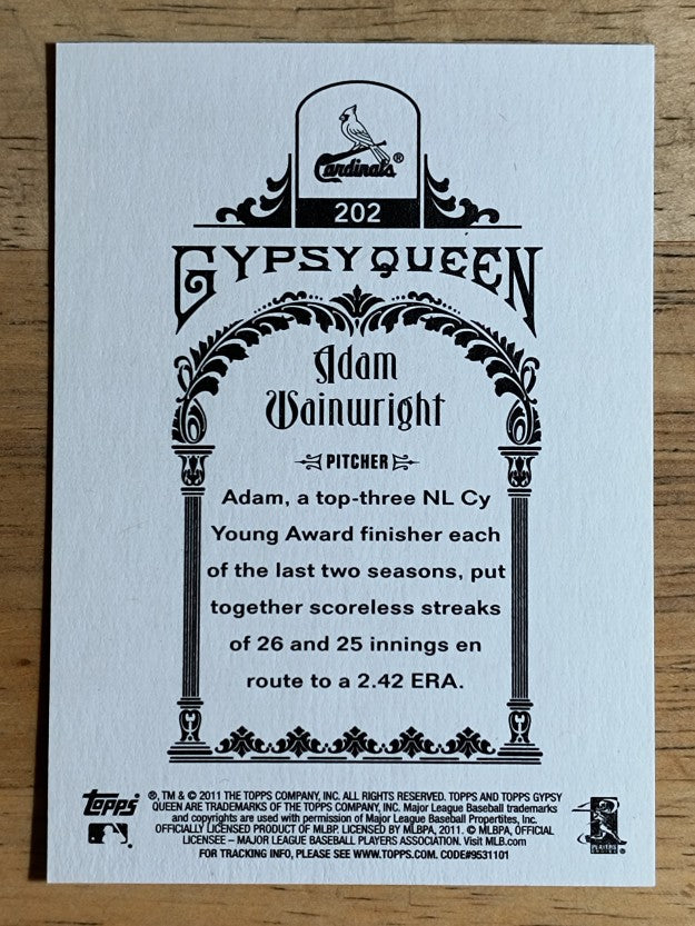 2011 Topps Gypsy Queen #202 Adam Wainwright