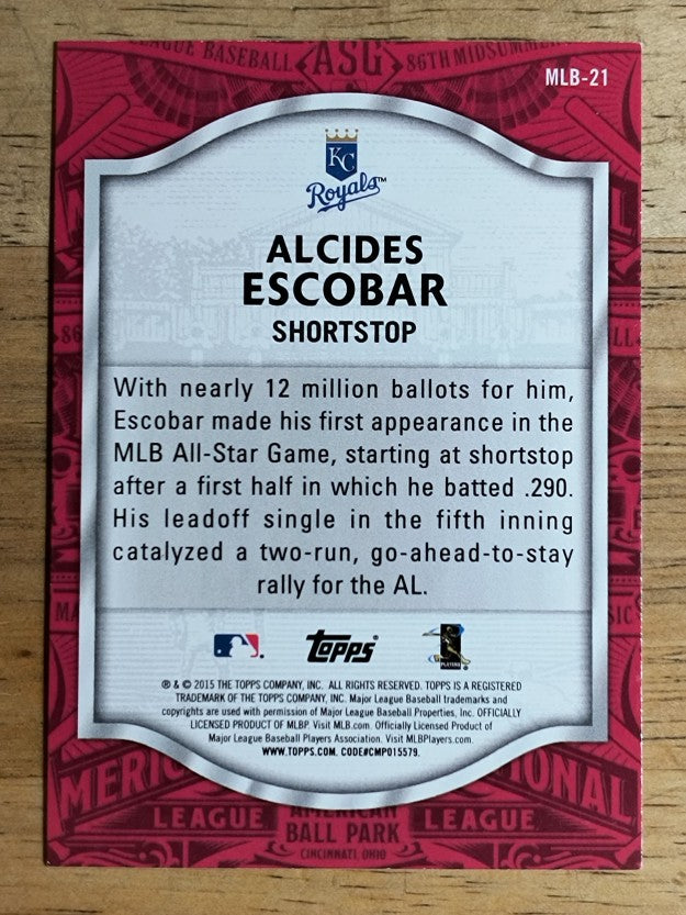 2015 Topps Update All Star Access #MLB21 Alcides Escobar (NM)