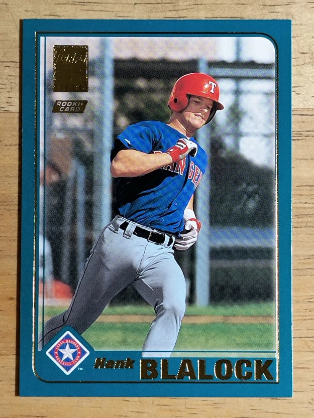 2001 Topps Traded #T214 Hank Blalock RC (NM)