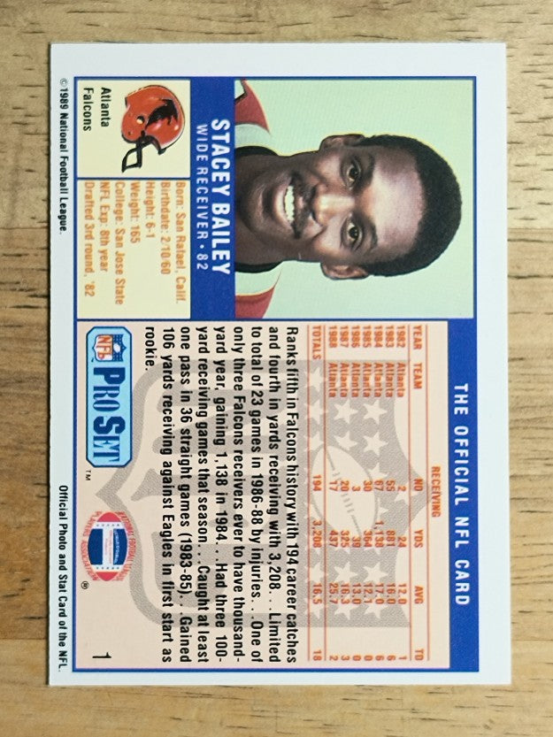 1989 Pro Set #1 Stacey Bailey
