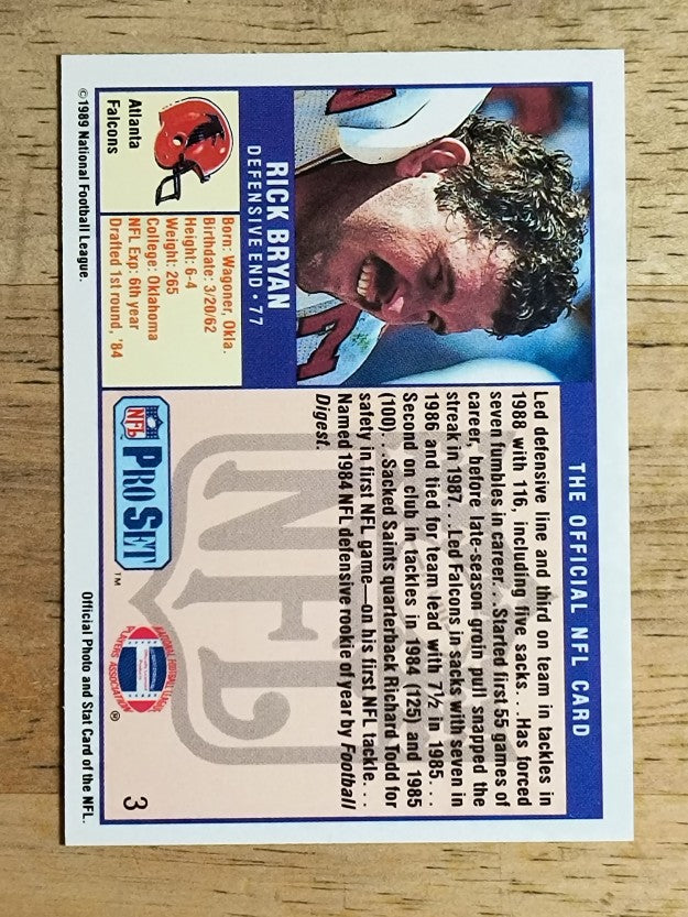 1989 Pro Set #3 Rick Bryan