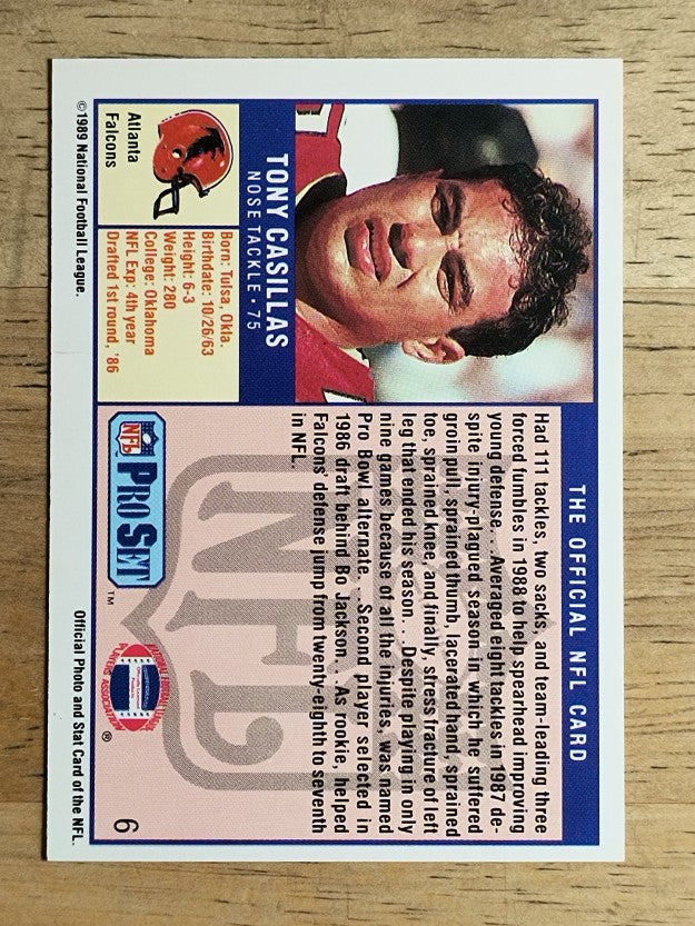 1989 Pro Set #6 Tony Casillas