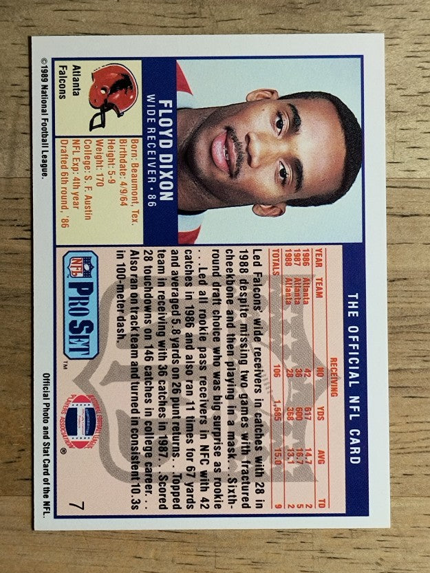 1989 Pro Set #7 Floyd Dixon