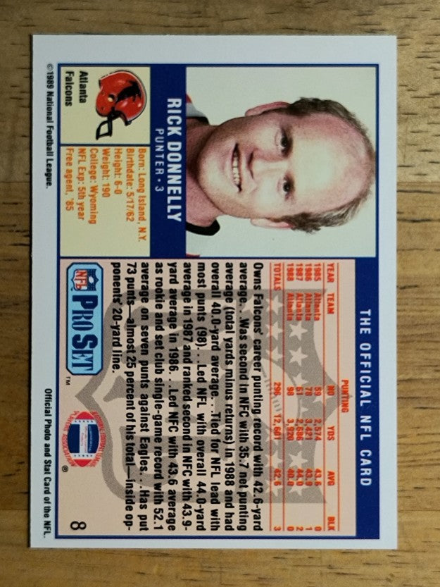 1989 Pro Set #8 Rick Donnelly