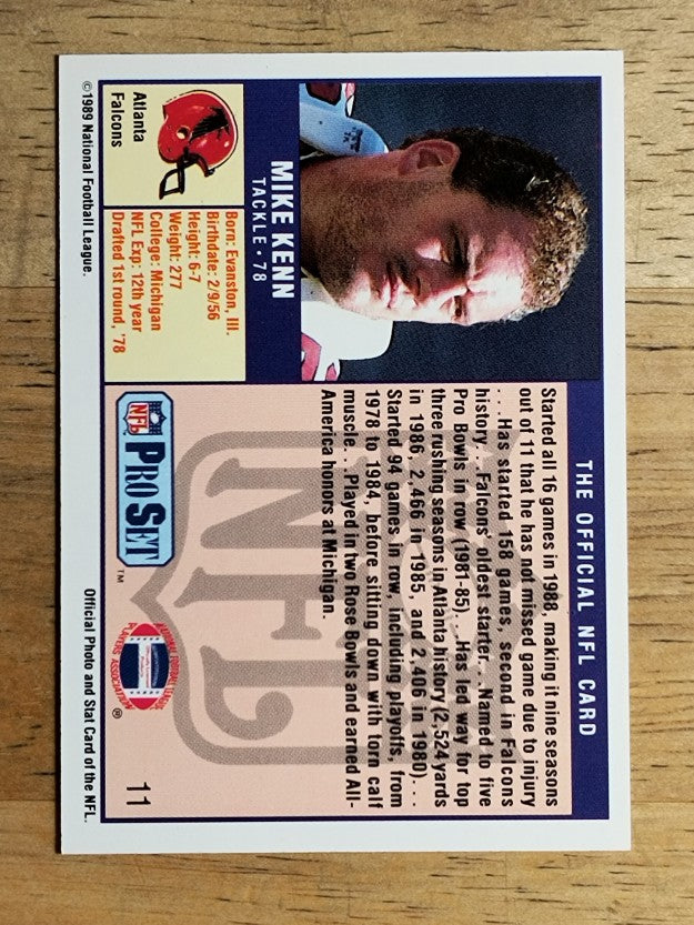 1989 Pro Set #11 Mike Kenn