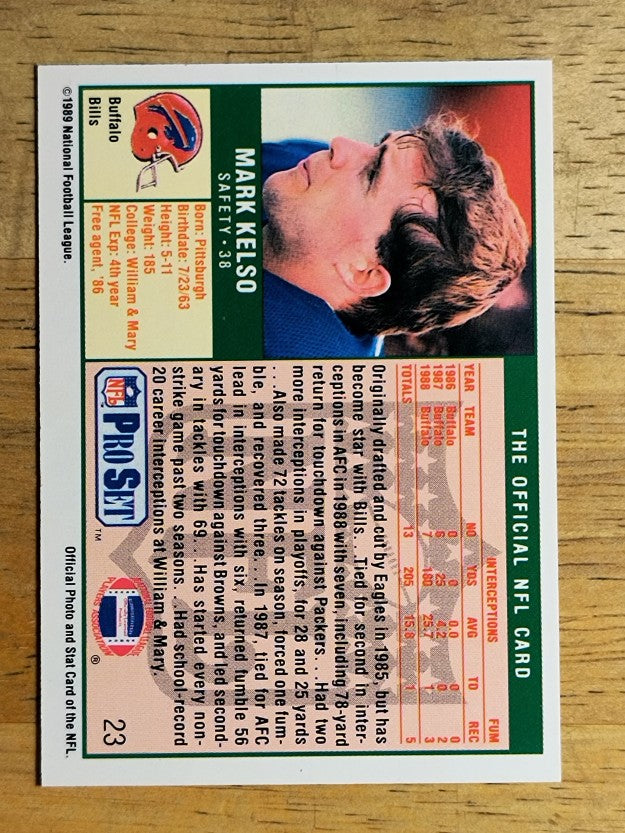 1989 Pro Set #23 Mark Kelso