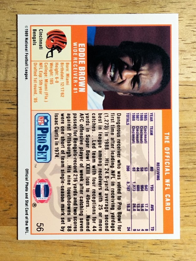 1989 Pro Set #56 Eddie Brown