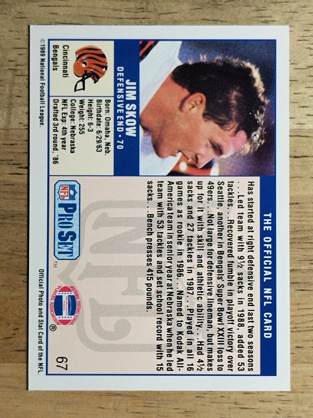 1989 Pro Set #67 Jim Skow RC