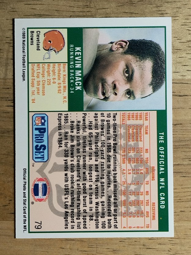 1989 Pro Set #79 Kevin Mack