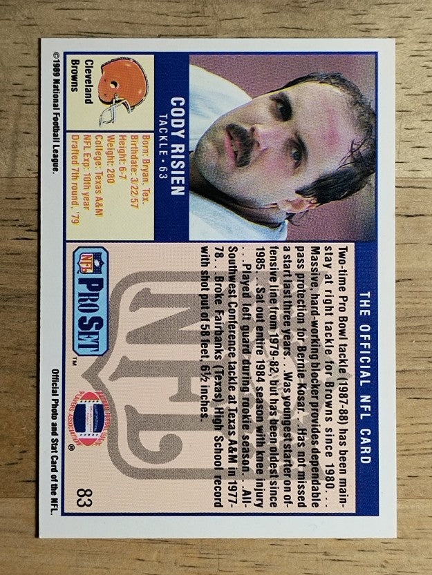 1989 Pro Set #83 Cody Risien