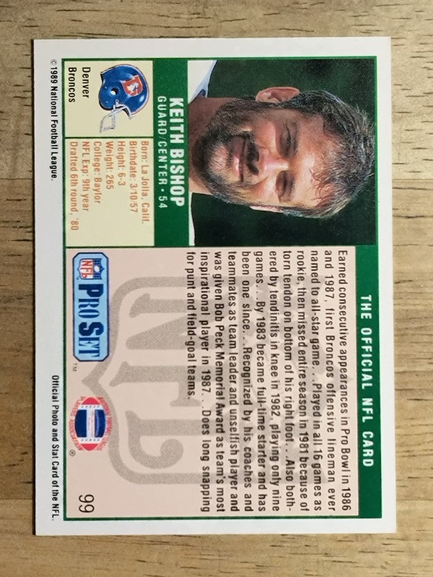 1989 Pro Set #99 Keith Bishop