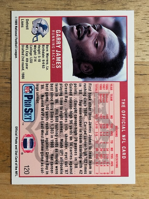 1989 Pro Set #120 Garry James