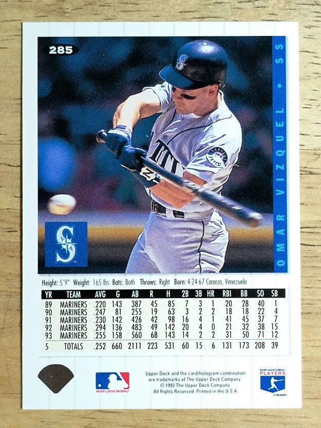 1994 Collector's Choice Silver Signature #285 Omar Vizquel
