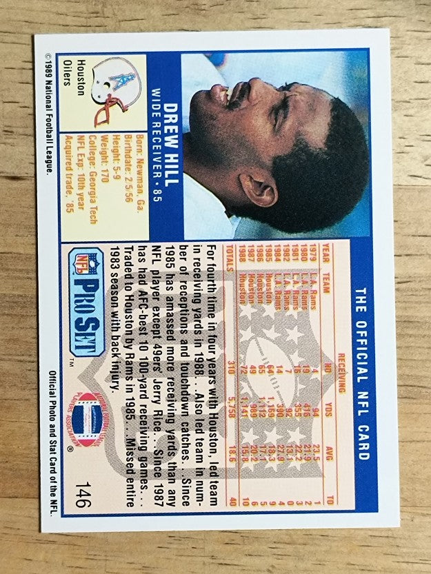 1989 Pro Set #146 Drew Hill