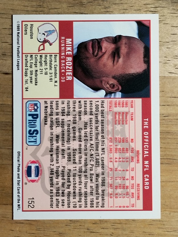 1989 Pro Set #152 Mike Rozier
