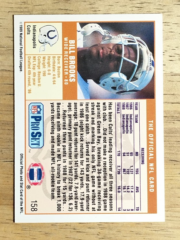 1989 Pro Set #158 Bill Brooks