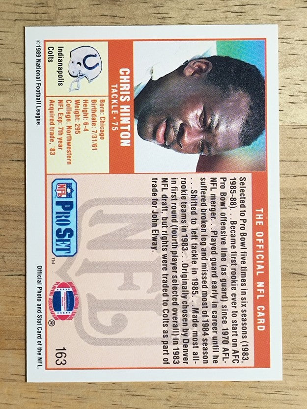 1989 Pro Set #163 Chris Hinton
