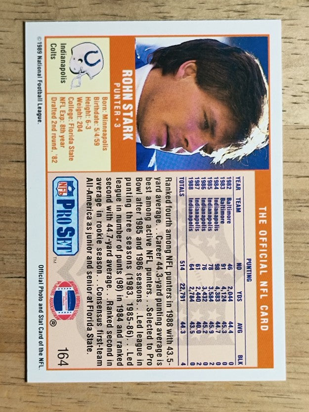 1989 Pro Set #164 Rohn Stark