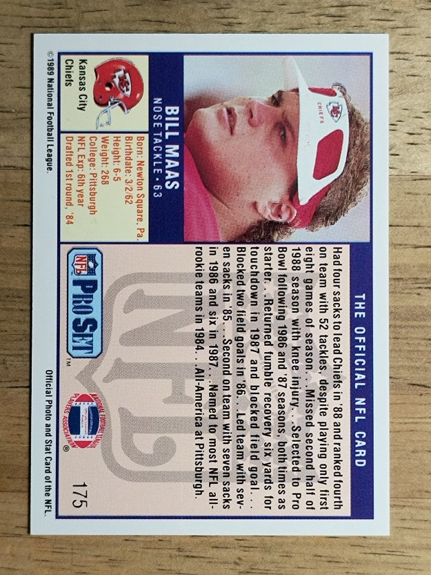 1989 Pro Set #175 Bill Maas