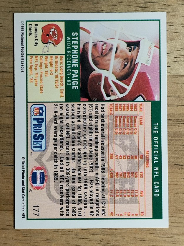 1989 Pro Set #177 Stephone Paige