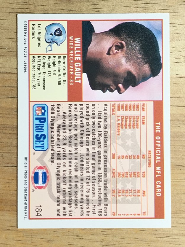 1989 Pro Set #184 Willie Gault
