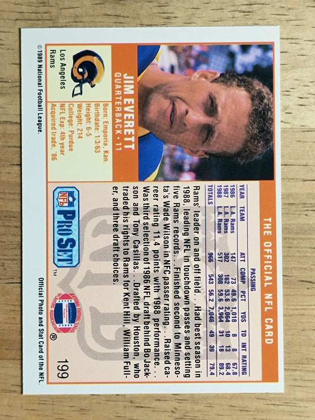 1989 Pro Set #199 Jim Everett