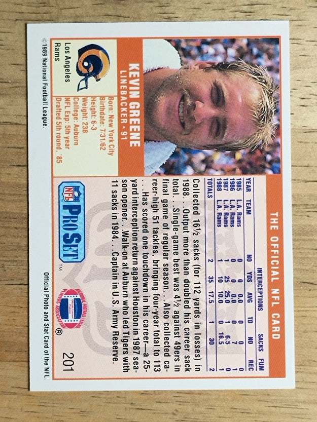 1989 Pro Set #201 Kevin Greene