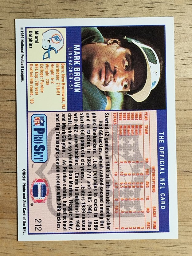 1989 Pro Set #212 Mark Brown