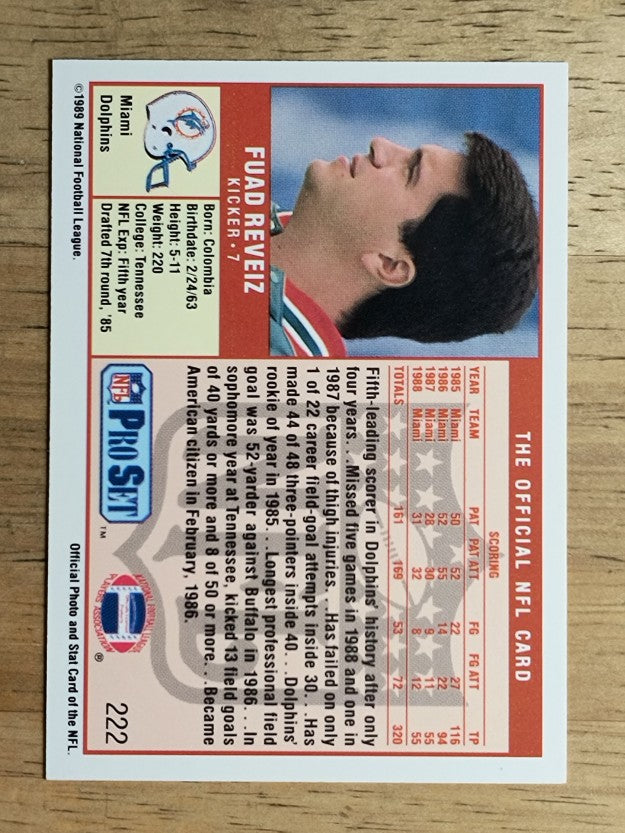 1989 Pro Set #222 Fuad Reveiz