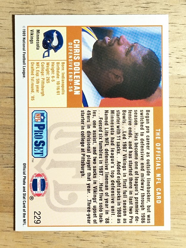 1989 Pro Set #229 Chris Doleman