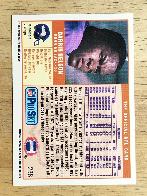 1989 Pro Set #238 Darrin Nelson