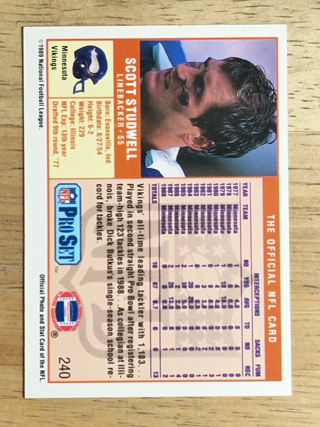 1989 Pro Set #240 Scott Studwell