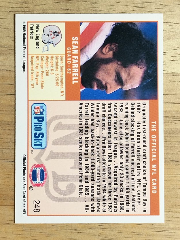 1989 Pro Set #248 Sean Farrell