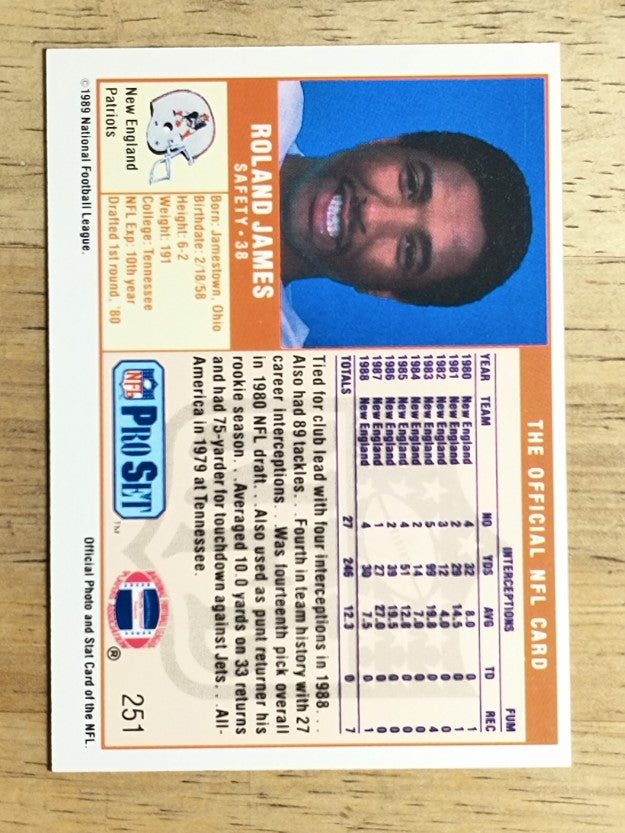 1989 Pro Set #251 Roland James