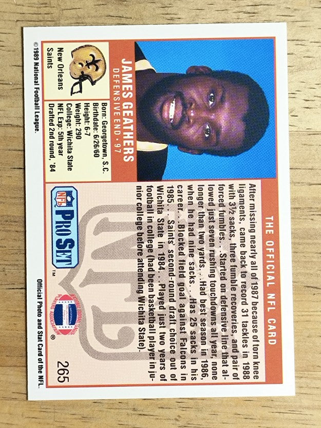 1989 Pro Set #265 Jumpy Geathers