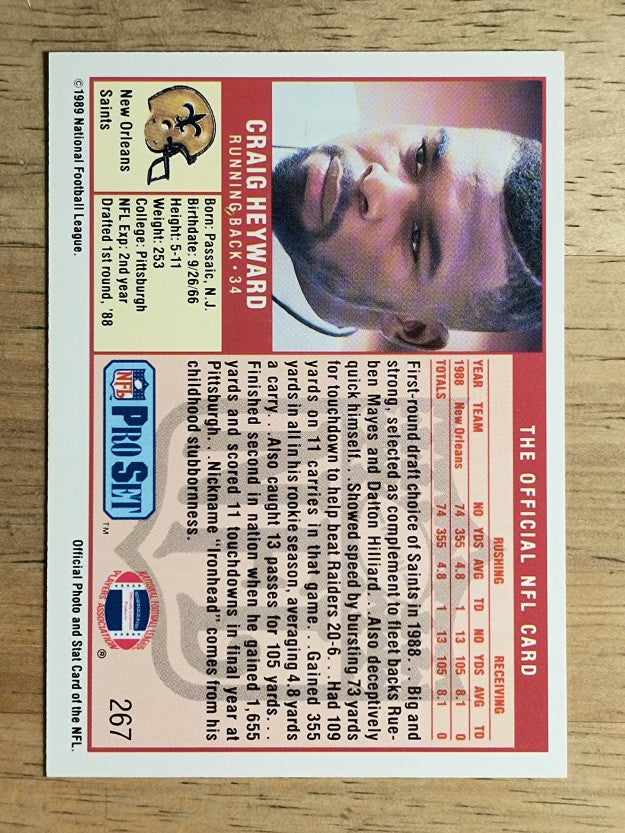 1989 Pro Set #267 Craig Heyward RC