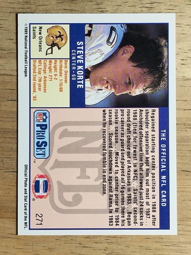 1989 Pro Set #271 Steve Korte RC