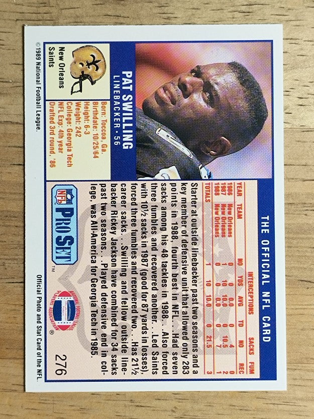 1989 Pro Set #276 Pat Swilling