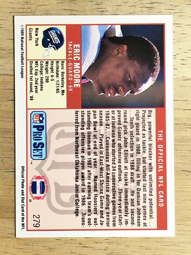 1989 Pro Set #279 Eric Moore RC