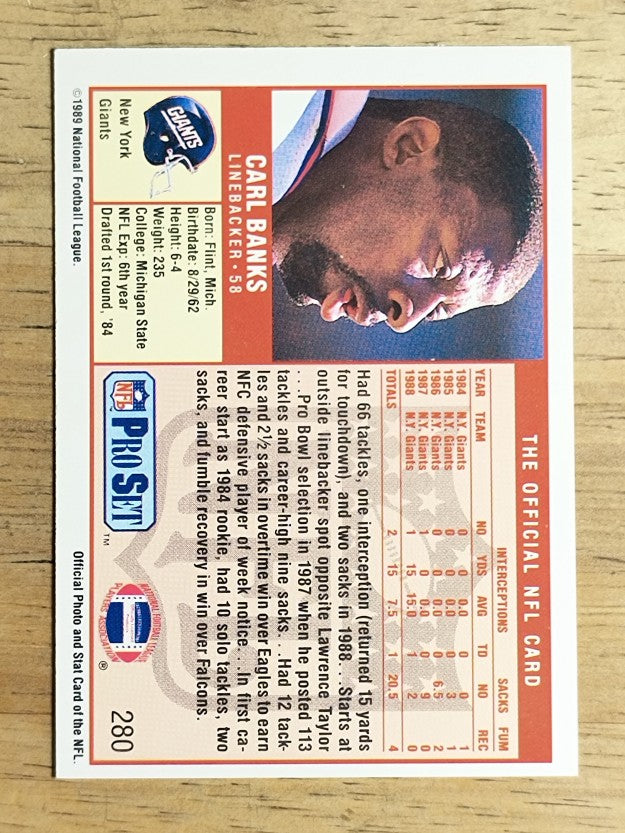 1989 Pro Set #280 Carl Banks