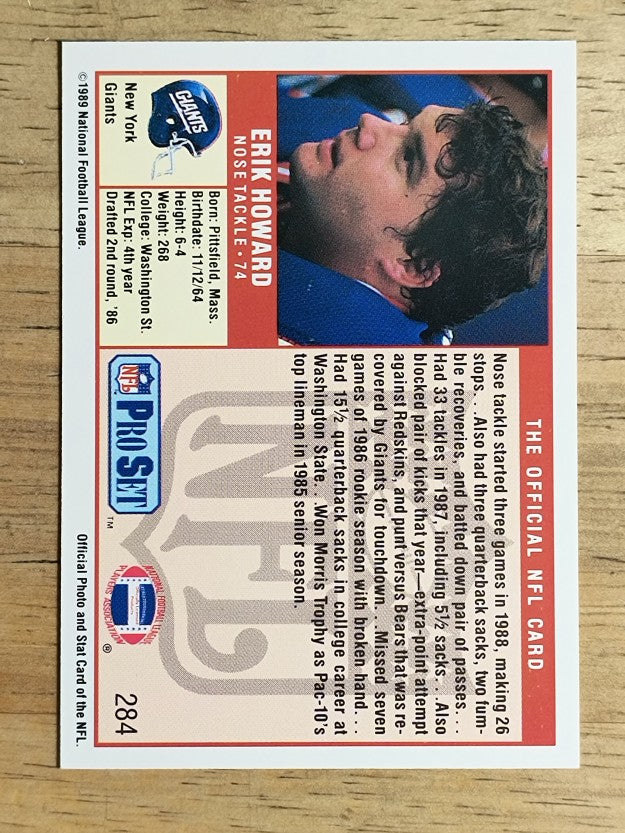 1989 Pro Set #284 Erik Howard