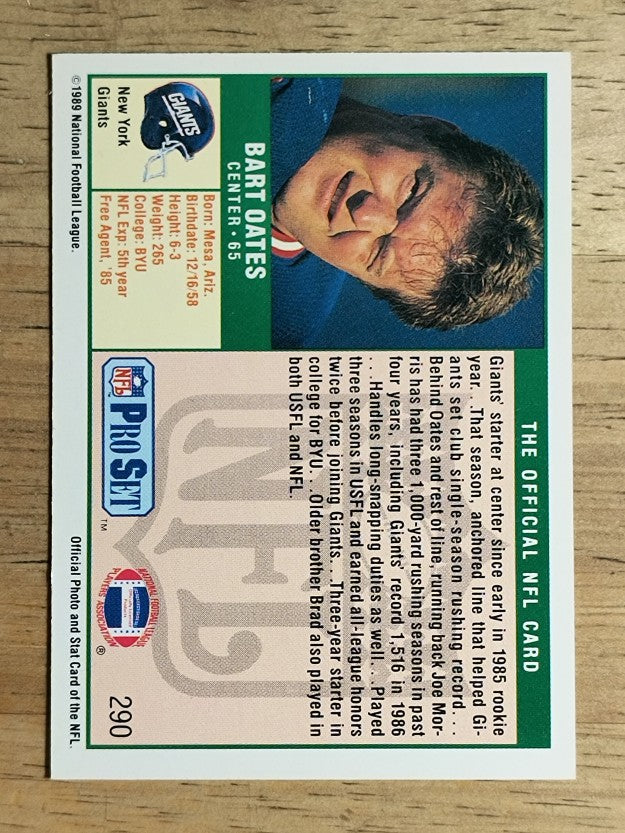 1989 Pro Set #290 Bart Oates