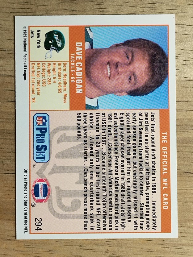 1989 Pro Set #294 Dave Cadigan RC