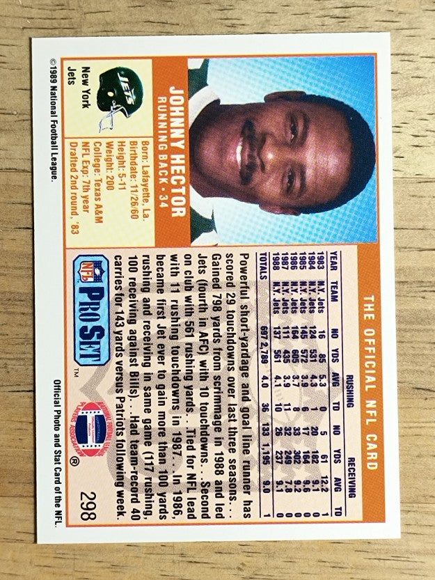 1989 Pro Set #298 Johnny Hector