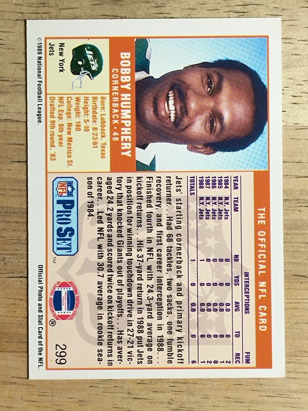 1989 Pro Set #299 Bobby Humphery