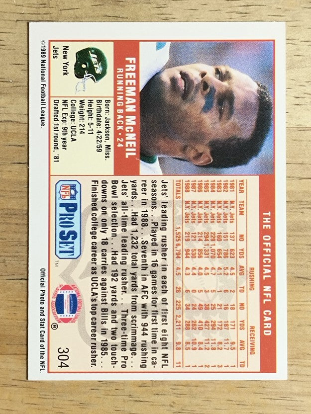 1989 Pro Set #304 Freeman McNeil