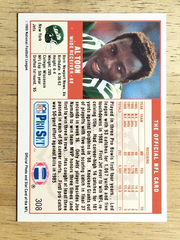 1989 Pro Set #308 Al Toon