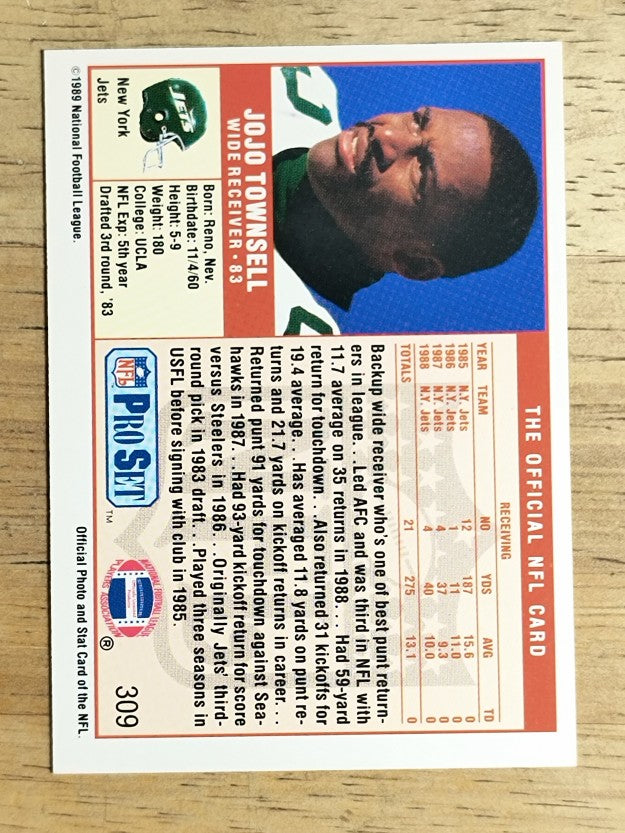 1989 Pro Set #309 Jo Jo Townsell
