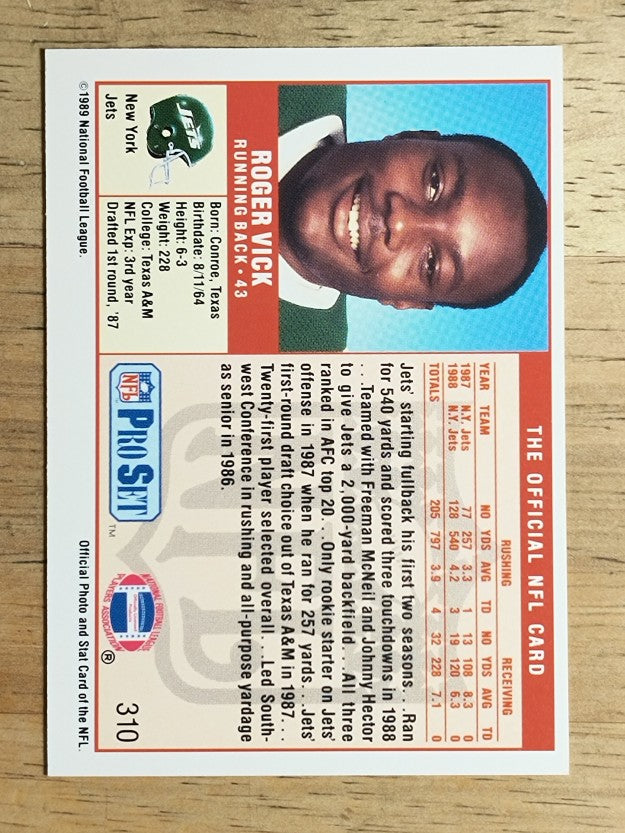 1989 Pro Set #310 Roger Vick